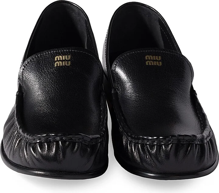Women's Buffalo Leather Loafers - Black - Size 7 - Image 2