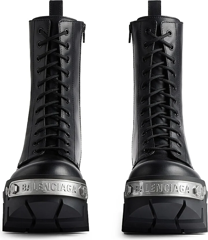 Women's Bulldozer Lace-Up Boots - Black - Size 5 - Image 4