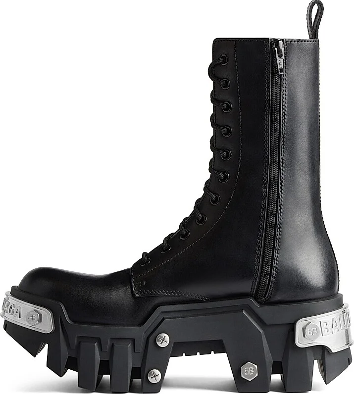 Women's Bulldozer Lace-Up Boots - Black - Size 5 - Image 6