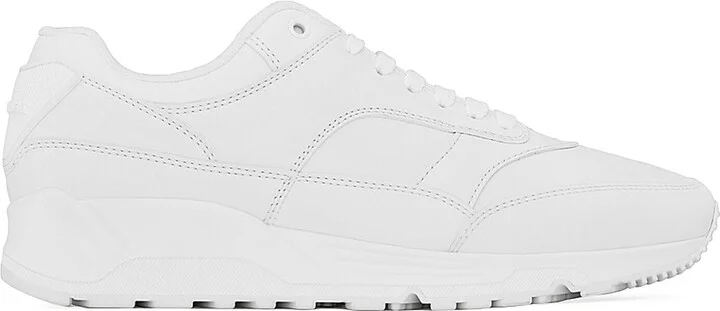 Women's Bump Sneakers in Smooth Leather - White - Size 5