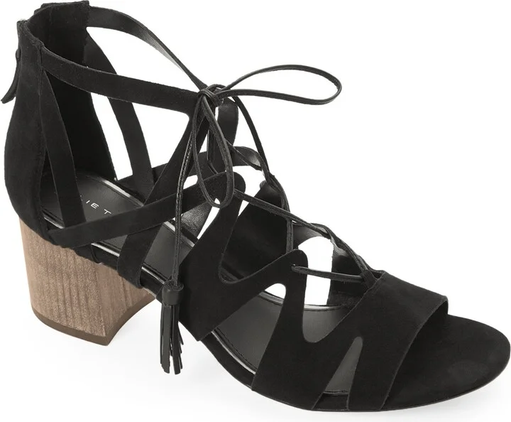 Women's Burano Tasseled Black Suede Sandals