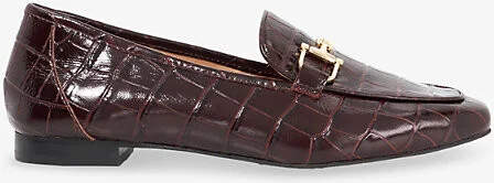 Burgundy Croc Leather