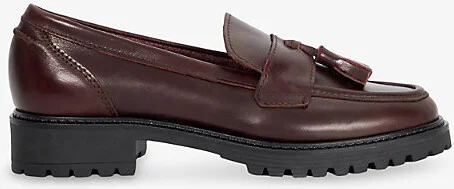 Womens Burgundy Leather Gracelyn Tassel Leather Loafers Eur 39 / 6 Uk Women