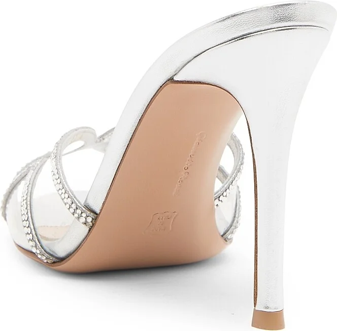 Women's Burma 95MM Embellished Sandals - Silvetrasp - Size 6 - Image 3