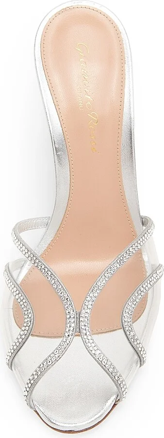 Women's Burma 95MM Embellished Sandals - Silvetrasp - Size 6 - Image 4