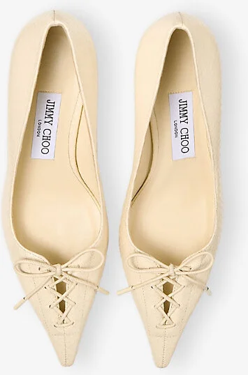 Womens Buttermilk Scarlett 50 Printed Leather Pumps Eur 38/5 Uk Women - Image 2