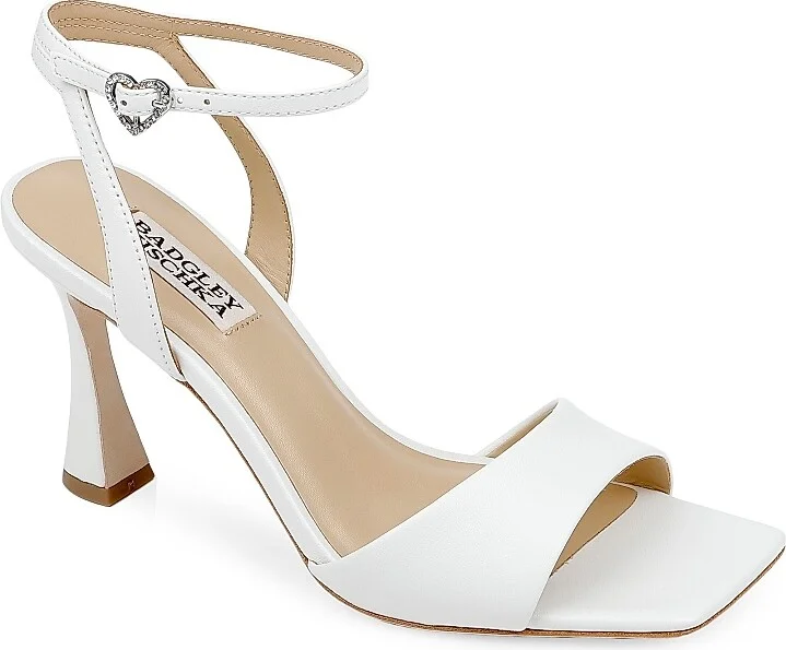 Women's Cady 85MM Leather Sandals - White Leather - Size 6 - Image 2