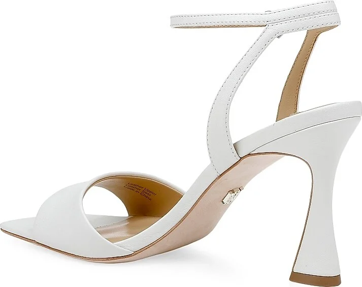 Women's Cady 85MM Leather Sandals - White Leather - Size 6 - Image 3