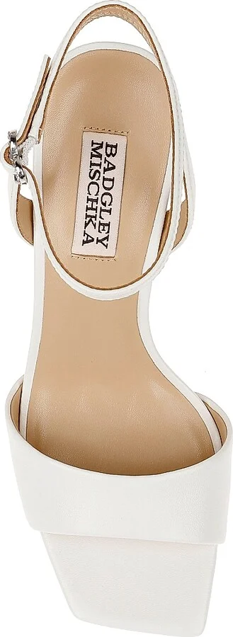 Women's Cady 85MM Leather Sandals - White Leather - Size 6 - Image 4