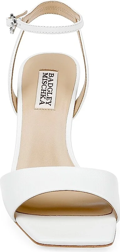 Women's Cady 85MM Leather Sandals - White Leather - Size 6 - Image 5