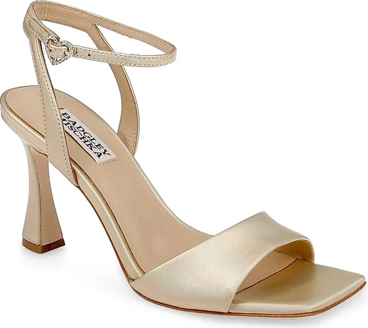 Women's Cady 85MM Metallic Leather Sandals - Gold - Size 5 - Image 2