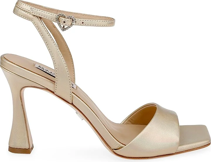 Women's Cady 85MM Metallic Leather Sandals - Gold - Size 5