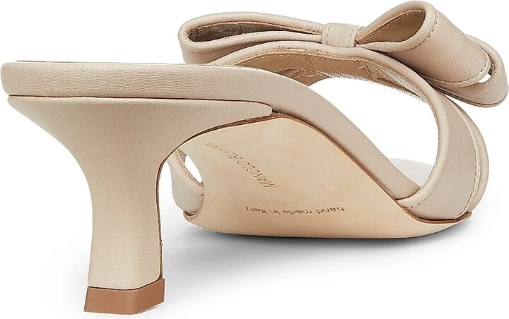 Women's Cafredda Bow-Detailed Leather Sandals - Beige - Size 11.5 - Image 3