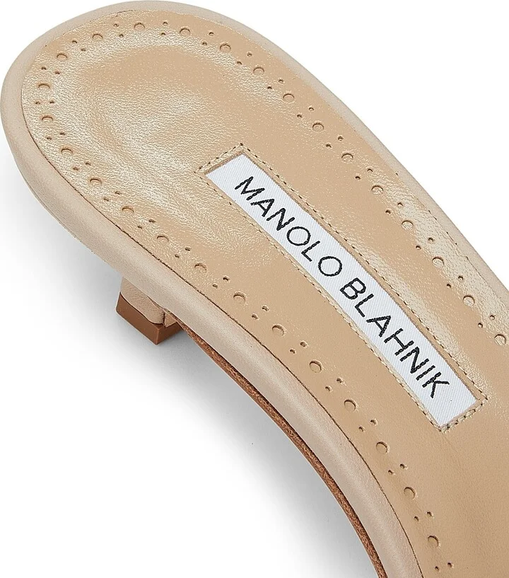 Women's Cafredda Bow-Detailed Leather Sandals - Beige - Size 11.5 - Image 6