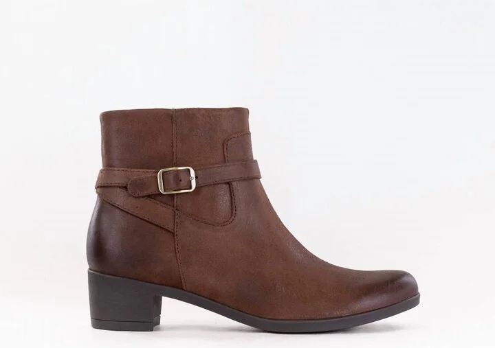 Women's Cagney Bootie In Brown Burnished Suede