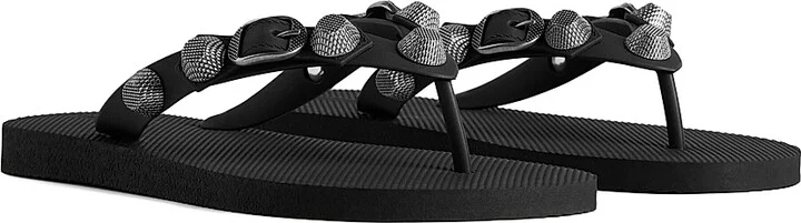 Women's Cagole Thong Sandals - Black - Size 5 - Image 2