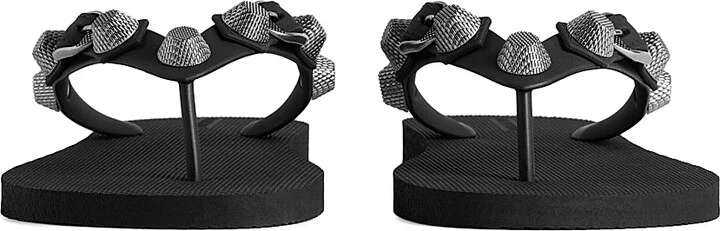 Women's Cagole Thong Sandals - Black - Size 5 - Image 4