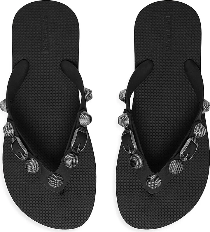 Women's Cagole Thong Sandals - Black - Size 5 - Image 5