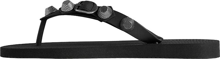 Women's Cagole Thong Sandals - Black - Size 5 - Image 6