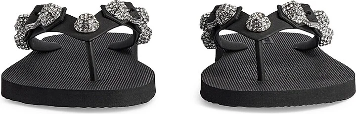 Women's Cagole Thong Sandals - Black - Size 6 - Image 4