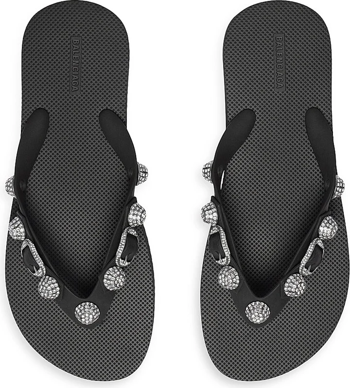 Women's Cagole Thong Sandals - Black - Size 6 - Image 6
