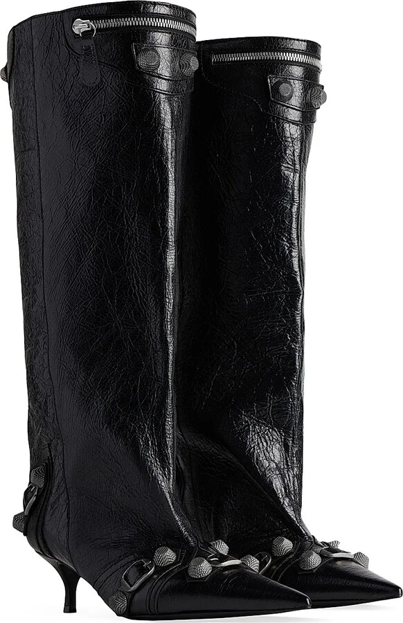 Women's Cagole Wide Boots - Black - Size 5 - Image 2