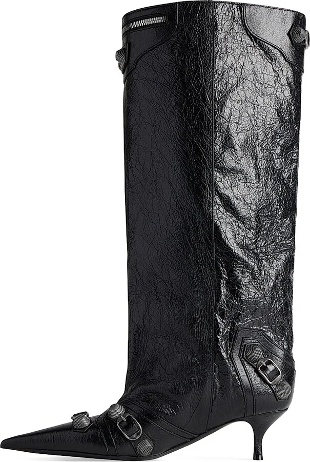 Women's Cagole Wide Boots - Black - Size 5 - Image 6