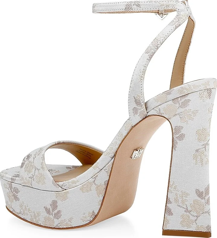 Women's Caia 120MM Jacquard Platform Sandals - Ivory Jacquard - Size 6 - Image 3