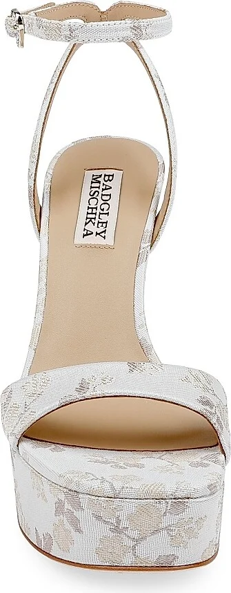 Women's Caia 120MM Jacquard Platform Sandals - Ivory Jacquard - Size 6 - Image 4