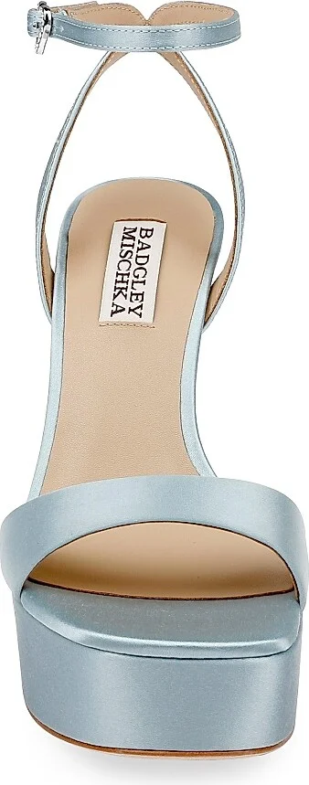 Women's Caia 120MM Satin Platform Sandals - Mist Blue - Size 6 - Image 4