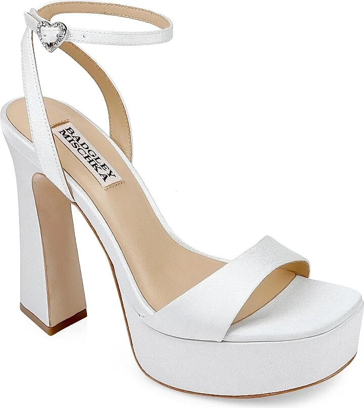 Women's Caia 125MM Satin Platform Sandals - White Crepe - Size 7 - Image 2