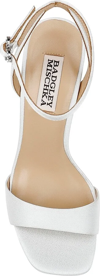 Women's Caia 125MM Satin Platform Sandals - White Crepe - Size 7 - Image 4