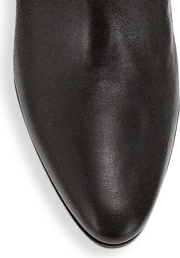 Women's Calasso 90MM Ruched Leather Boots - Black - Size 8 - Image 4