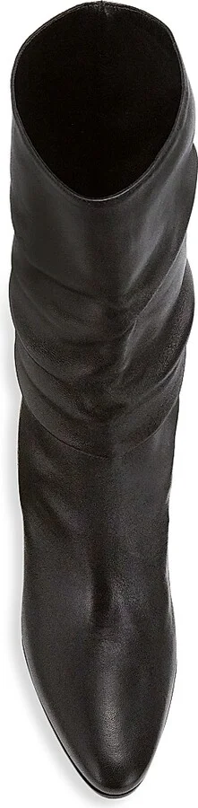 Women's Calasso 90MM Ruched Leather Boots - Black - Size 8 - Image 5