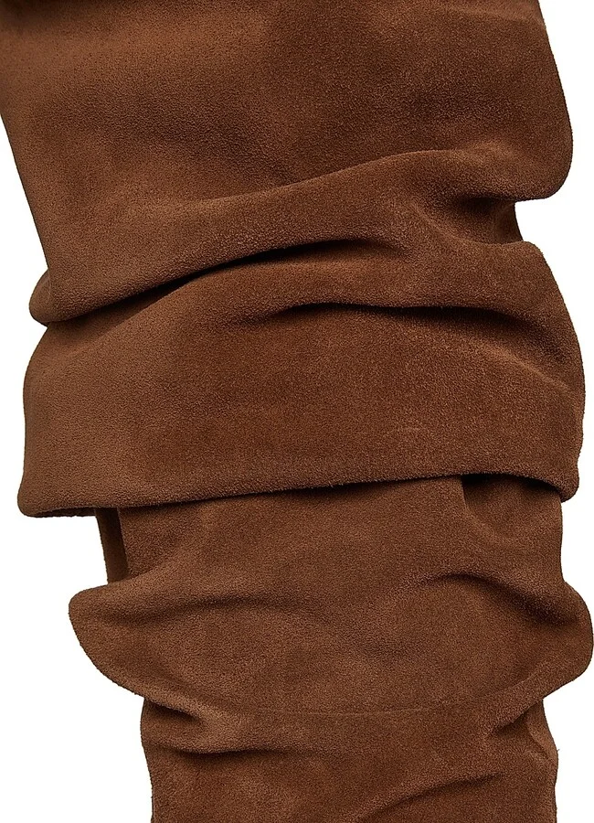 Women's Calassohi Suede Slouchy Knee-High Boots - Dark Brown - Size 6 - Image 5