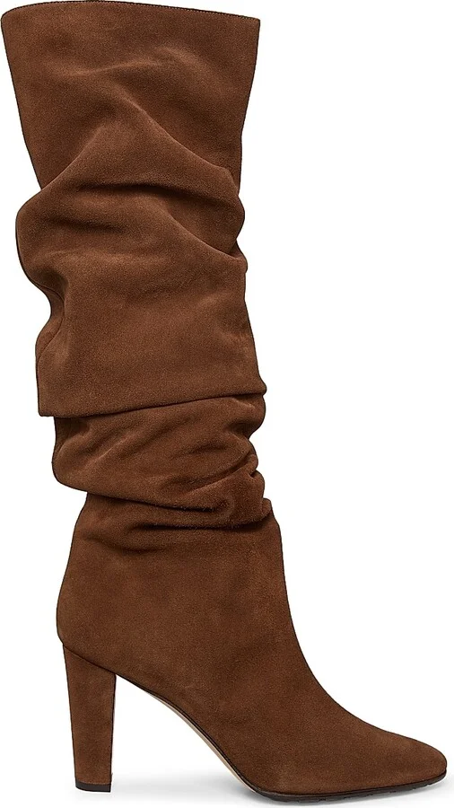 Women's Calassohi Suede Slouchy Knee-High Boots - Dark Brown - Size 6