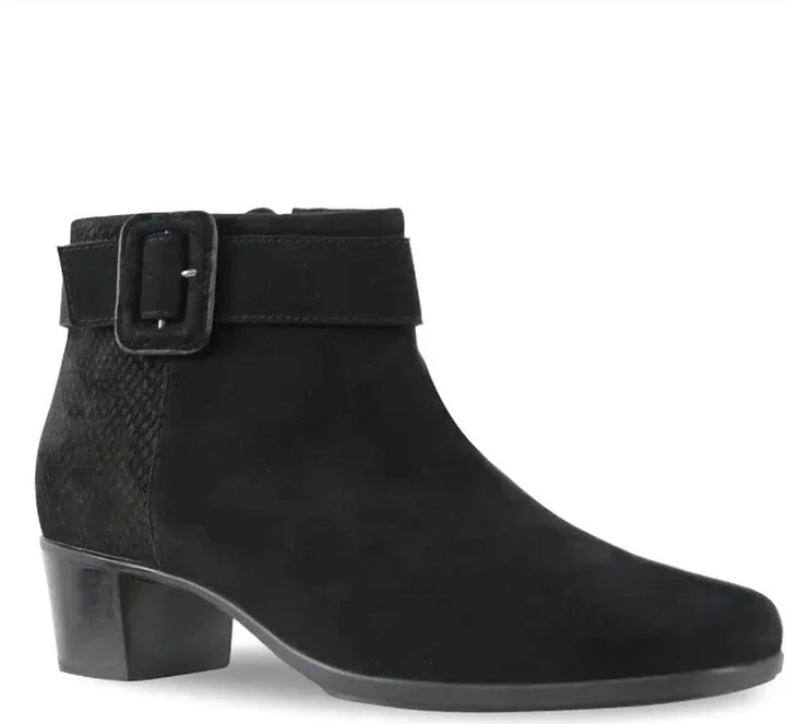Women's Callie Ankle Booties In Black Suede