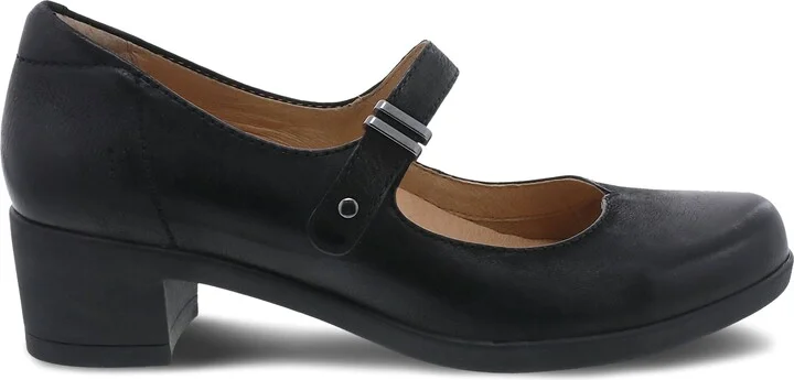 Women's Callista Mary Jane Comfort Shoes In Black Burnished Nubuck