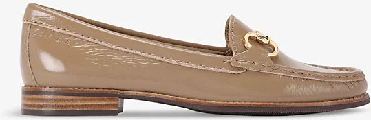 Womens Camel Click Snaffle-Trim Flat Leather Loafers Eur 37 / 4 Uk Women