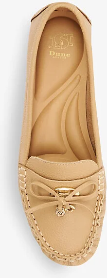 Womens Camel-Leather Grovers Bow-Detail Leather Loafers Eur 39 / 6 Uk Women - Image 2