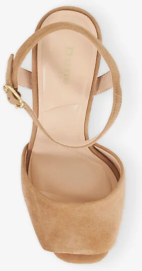 Womens Camel Suede Mayci Suede Platform Sandals Eur 39 / 6 Uk Women - Image 2