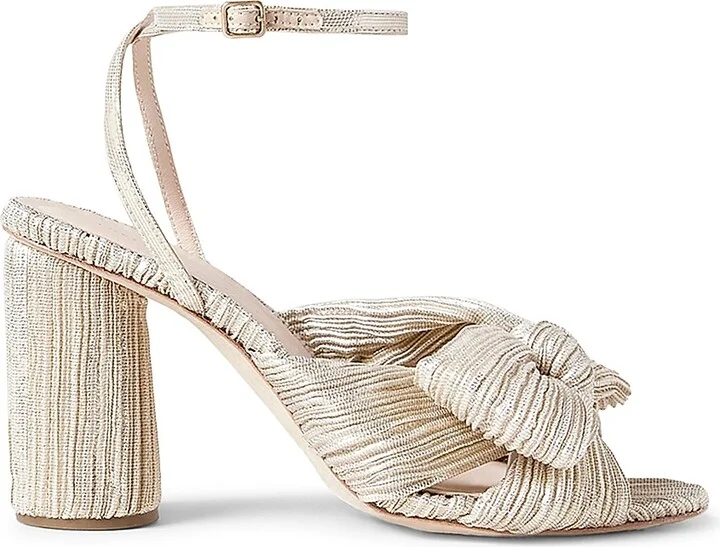 Women's Camellia Knotted Lamé Sandals - Gold - Size 5 - Image 6