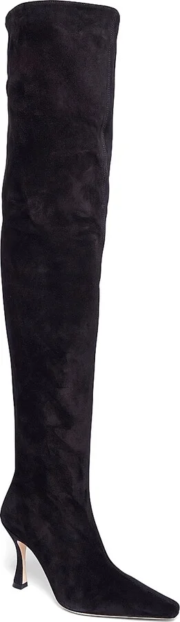 Women's Cami 95MM Suede Over-the-Knee Boots - Black - Size 5 - Image 2