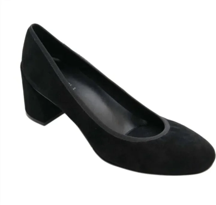 Women's Camila Heel In Black Suede