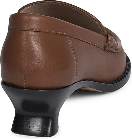 Women's Campo Flap-Back Leather Loafers - Rust - Size 6 - Image 3