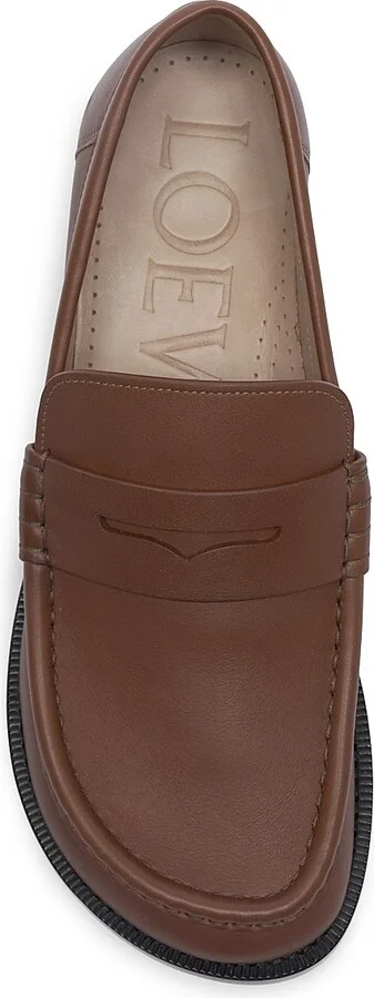 Women's Campo Flap-Back Leather Loafers - Rust - Size 6 - Image 4