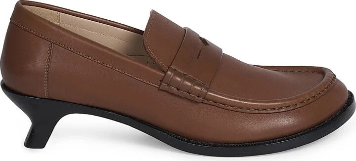 Women's Campo Flap-Back Leather Loafers - Rust - Size 6