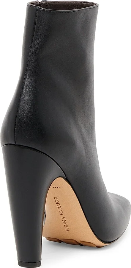 Women's Canalazzo 100MM Leather Ankle Booties - Black - Size 7 - Image 3