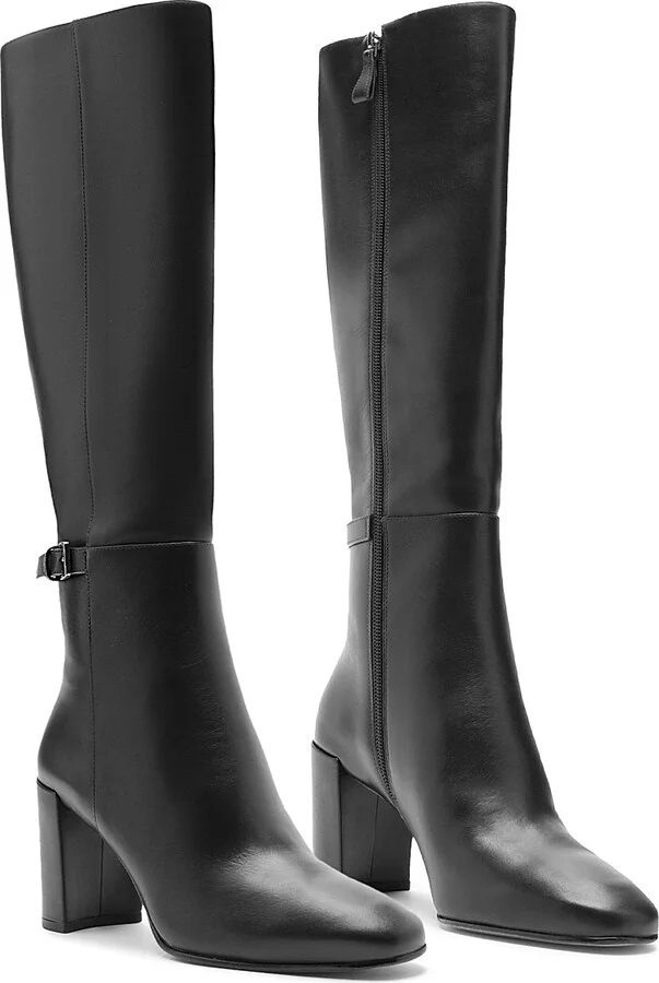 Women's Candance 70MM Leather Boots - Black - Size 10.5 - Image 3