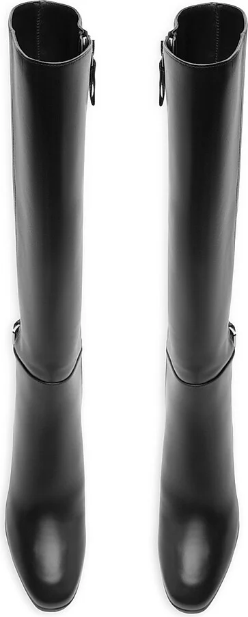 Women's Candance 70MM Leather Boots - Black - Size 10.5 - Image 6